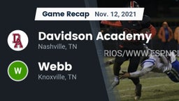 Recap: Davidson Academy  vs. Webb  2021