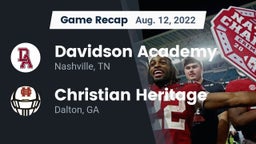 Recap: Davidson Academy  vs. Christian Heritage  2022