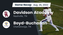 Recap: Davidson Academy  vs. Boyd-Buchanan  2022