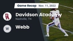 Recap: Davidson Academy  vs. Webb 2022
