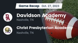 Recap: Davidson Academy  vs. Christ Presbyterian Academy 2023