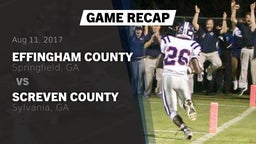 Recap: Effingham County  vs. Screven County  2017