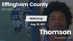 Matchup: Effingham County vs. Thomson  2017