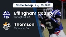 Recap: Effingham County  vs. Thomson  2017
