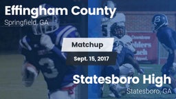 Matchup: Effingham County vs. Statesboro High 2017