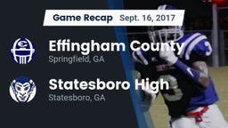 Recap: Effingham County  vs. Statesboro High 2017