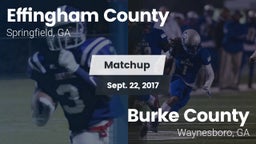Matchup: Effingham County vs. Burke County  2017