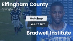 Matchup: Effingham County vs. Bradwell Institute 2017