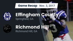 Recap: Effingham County  vs. Richmond Hill  2017