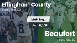 Matchup: Effingham County vs. Beaufort  2018