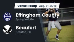 Recap: Effingham County  vs. Beaufort  2018