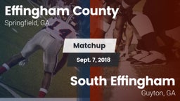 Matchup: Effingham County vs. South Effingham  2018