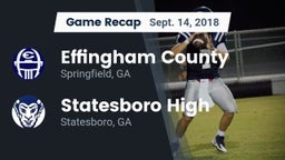 Recap: Effingham County  vs. Statesboro High 2018