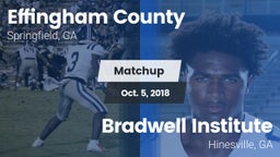 Matchup: Effingham County vs. Bradwell Institute 2018