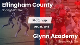 Matchup: Effingham County vs. Glynn Academy  2018