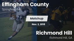 Matchup: Effingham County vs. Richmond Hill  2018