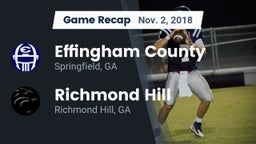 Recap: Effingham County  vs. Richmond Hill  2018