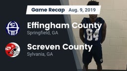 Recap: Effingham County  vs. Screven County  2019