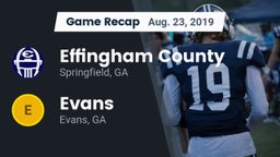 Recap: Effingham County  vs. Evans  2019