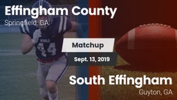 Matchup: Effingham County vs. South Effingham  2019
