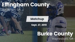 Matchup: Effingham County vs. Burke County  2019