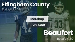 Matchup: Effingham County vs. Beaufort  2019