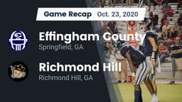 Recap: Effingham County  vs. Richmond Hill  2020