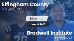 Matchup: Effingham County vs. Bradwell Institute 2020