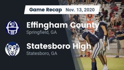 Recap: Effingham County  vs. Statesboro High 2020