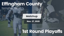 Matchup: Effingham County vs. 1st Round Playoffs 2020