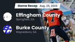 Recap: Effingham County  vs. Burke County  2023