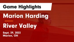 Marion Harding  vs River Valley  Game Highlights - Sept. 29, 2022