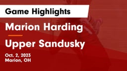 Marion Harding  vs Upper Sandusky  Game Highlights - Oct. 2, 2023