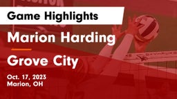Marion Harding  vs Grove City  Game Highlights - Oct. 17, 2023