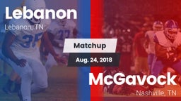 Matchup: Lebanon  vs. McGavock  2018