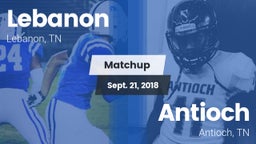 Matchup: Lebanon  vs. Antioch  2018