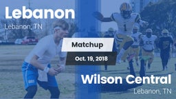 Matchup: Lebanon  vs. Wilson Central  2018