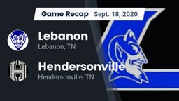 Recap: Lebanon  vs. Hendersonville  2020