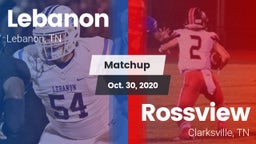 Matchup: Lebanon  vs. Rossview  2020