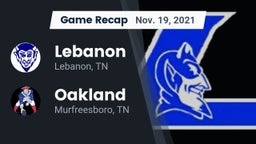 Recap: Lebanon  vs. Oakland  2021