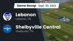Recap: Lebanon  vs. Shelbyville Central  2022