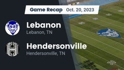 Recap: Lebanon  vs. Hendersonville  2023