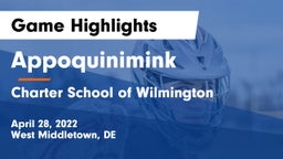 Appoquinimink  vs Charter School of Wilmington Game Highlights - April 28, 2022