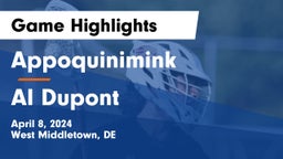 Appoquinimink  vs AI Dupont Game Highlights - April 8, 2024