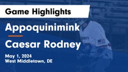 Appoquinimink  vs Caesar Rodney  Game Highlights - May 1, 2024