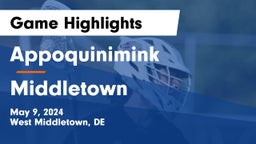 Appoquinimink  vs Middletown  Game Highlights - May 9, 2024