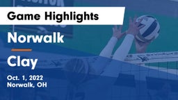 Norwalk  vs Clay  Game Highlights - Oct. 1, 2022