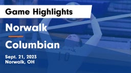 Norwalk  vs Columbian  Game Highlights - Sept. 21, 2023