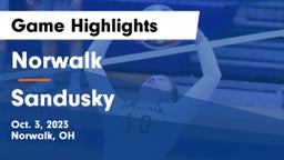 Norwalk  vs Sandusky  Game Highlights - Oct. 3, 2023