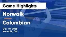 Norwalk  vs Columbian  Game Highlights - Oct. 10, 2023